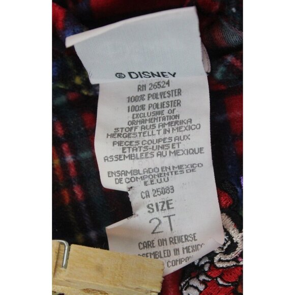 Vtg 90s Disney Plaid Classic Nightgown sz 2T Red Flannel Minnie Daisy Holiday - Picture 7 of 8